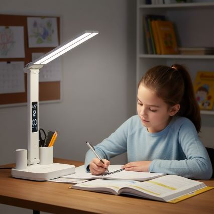 Lámpara de mesa recargable LED regulable NOBLITE P LED/5W/5V 3000/4000/6000K 2200 mAh blanca