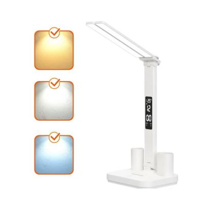 Lámpara de mesa recargable LED regulable NOBLITE P LED/5W/5V 3000/4000/6000K 2200 mAh blanca