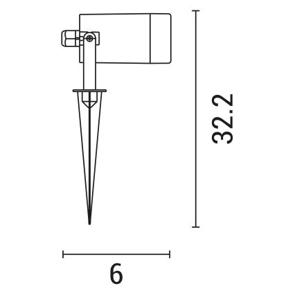 Lámpara de exterior 1xGU10/5W/230V IP65 negro