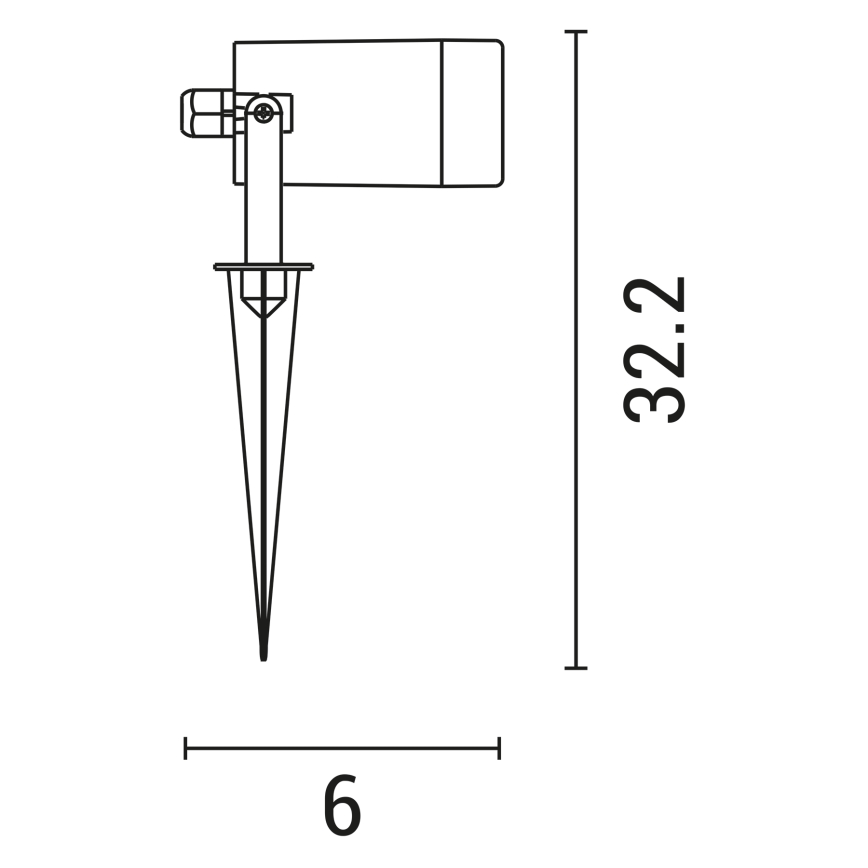 Lámpara de exterior 1xGU10/5W/230V IP65 negro