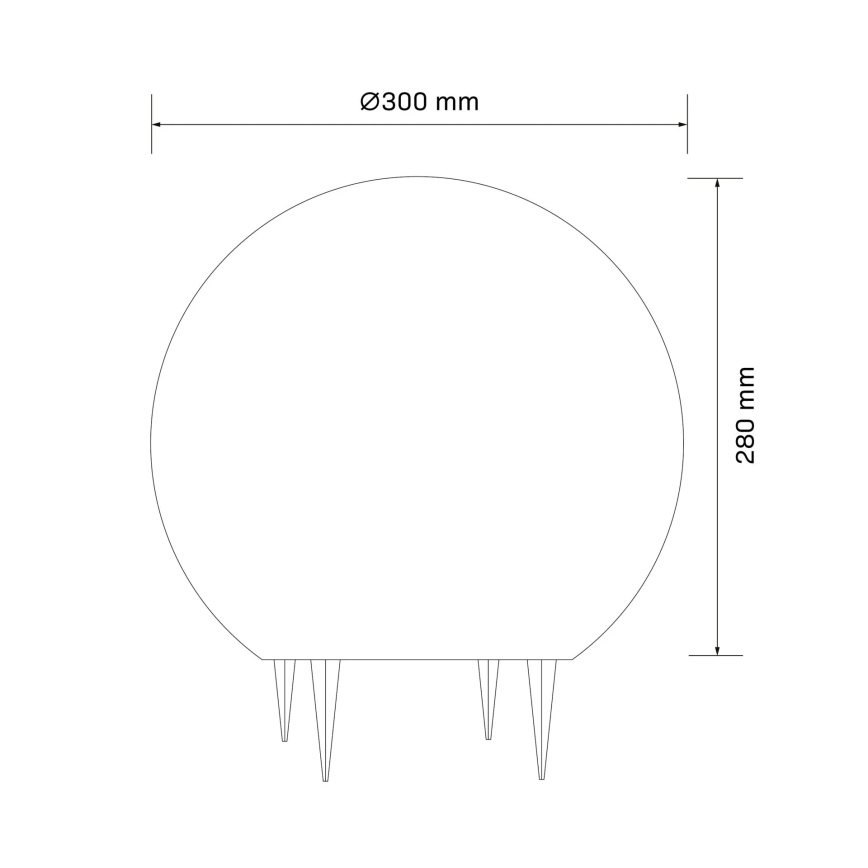 Lámpara de exterior ARGENTO 1xE27/15W/230V diá. 30 cm IP65 gris
