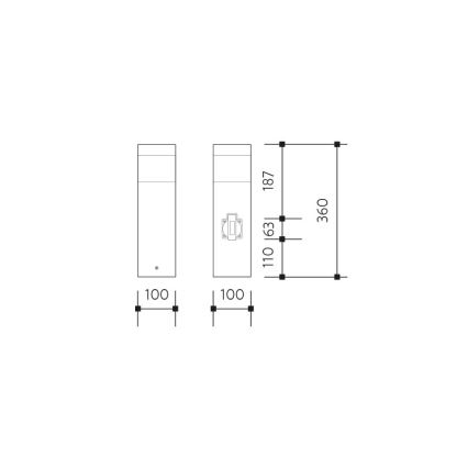 Lámpara de exterior con enchufe GARD 1xE14/60W/230V SCHUKO IP44