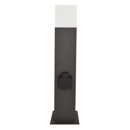 Lámpara de exterior con enchufe NEW YORK 1xE27/12W/230V IP44 44 cm antracita