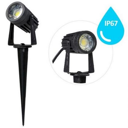 Lámpara de exterior LED LED/3W/230V 4000K IP67 negro