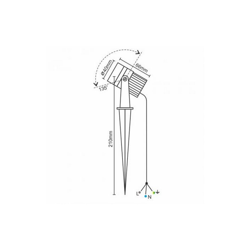 Lámpara de exterior LED LED/3W/230V 4000K IP67 negro