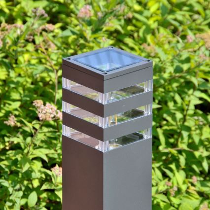 Lámpara exterior LED RGBW regulable TEKSAS 1xE27/9W/230V 2700-6500K Wi-Fi 74 cm IP44 antracita