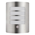 Lámpara de exterior MEMPHIS con sensor acero inoxidable IP44