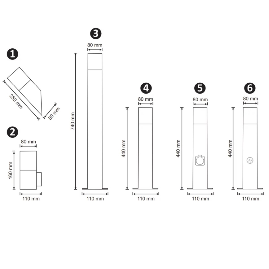 Lámpara de exterior NEW YORK 1xE27/40W/230V IP44 antracita