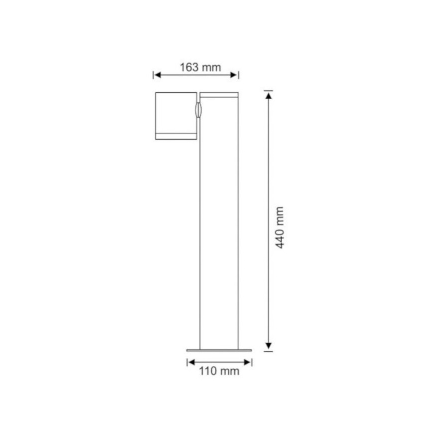 Lámpara de exterior PINO 1xGU10/10W/230V IP44 44 cm