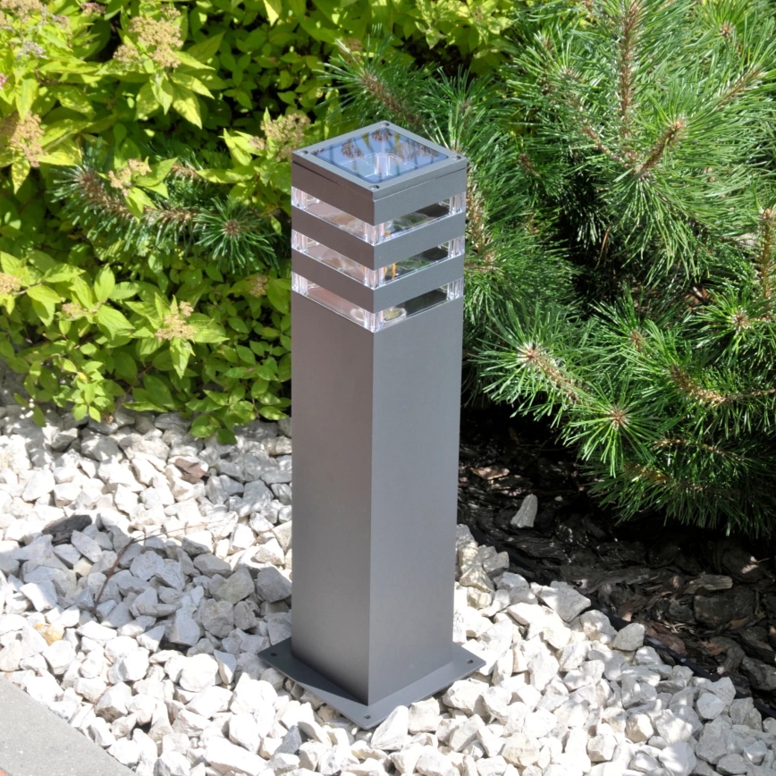 Lámpara de exterior TEKSAS 1xE27/12W/230V IP44 44 cm antracita