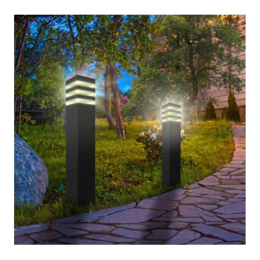 Lámpara de exterior TEKSAS 1xE27/12W/230V IP44 44 cm antracita