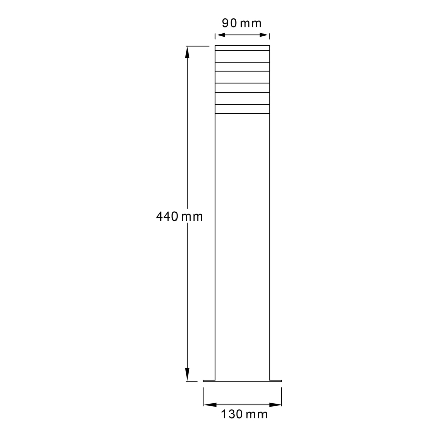 Lámpara de exterior TEKSAS 1xE27/12W/230V IP44 44 cm antracita