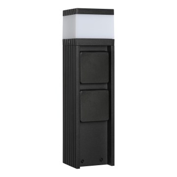 Lámpara de exterior VESPER con 2 enchufes 1xG9/5W/230V IP44 30 cm negra