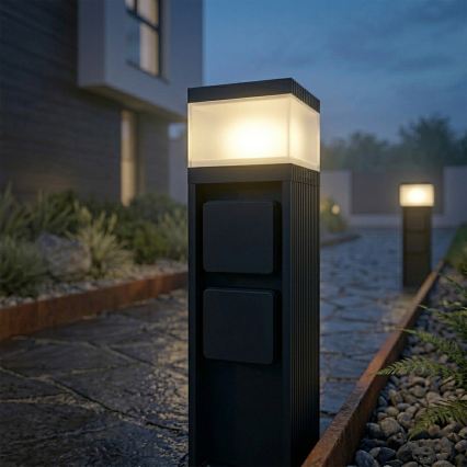 Lámpara de exterior VESPER con 2 enchufes 1xG9/5W/230V IP44 30 cm negra