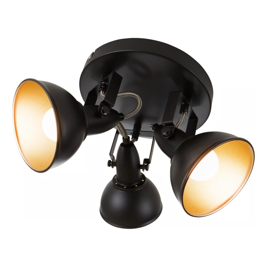 Lámpara de focos 3xE14/40W/230V negra