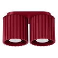 Lámpara de focos AURA 2xGU10/10W/230V roja