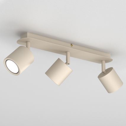 Lámpara de focos DEMIA 3xGU10/8W/230V beige