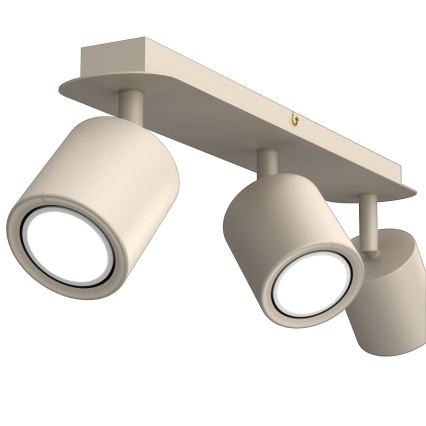 Lámpara de focos DEMIA 3xGU10/8W/230V beige