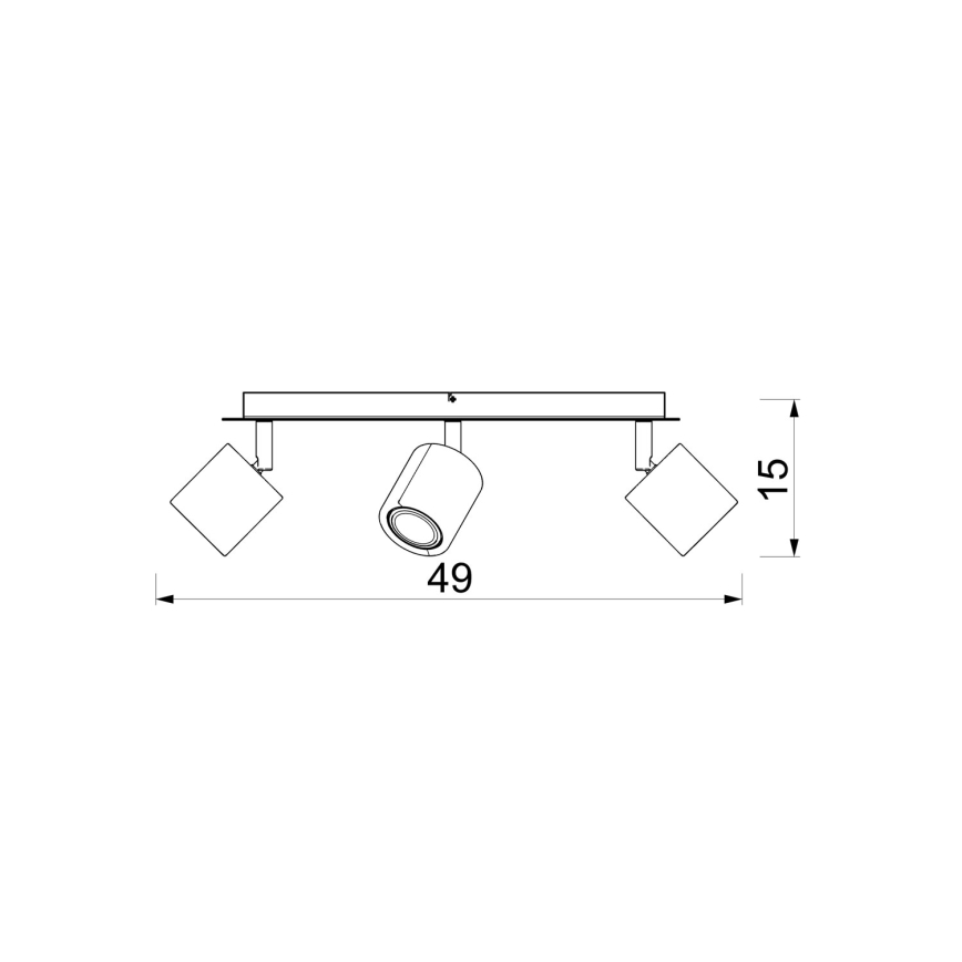 Lámpara de focos DEMIA 3xGU10/8W/230V beige