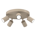 Lámpara de focos FUN 5xGU10/8W/230V beige