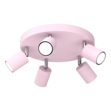 Lámpara de focos FUN 5xGU10/8W/230V rosa