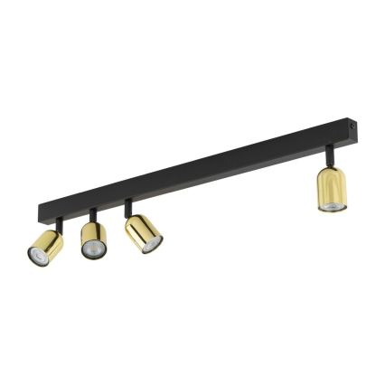 Lámpara de focos LED TOP 4xGU10/10W/230V negro/dorado