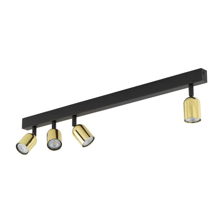 Lámpara de focos LED TOP 4xGU10/10W/230V negro/dorado