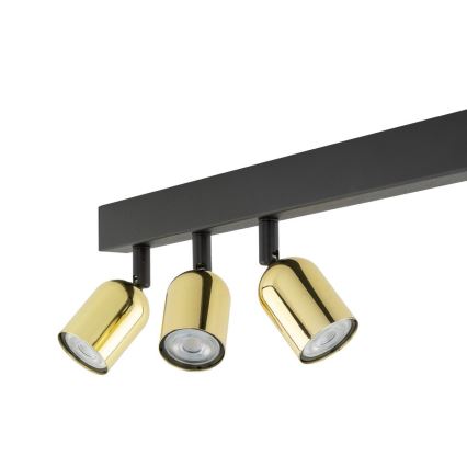 Lámpara de focos LED TOP 4xGU10/10W/230V negro/dorado