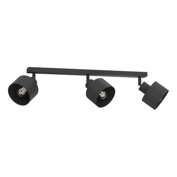 Lámpara de focos PARKLA 3x E27/15W/230V negro