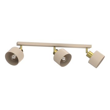 Lámpara de focos PARKLA 3xE27/15W/230V beige/dorado