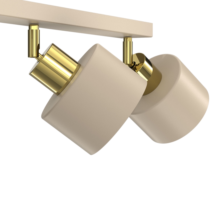 Lámpara de focos PARKLA 3xE27/15W/230V beige/dorado