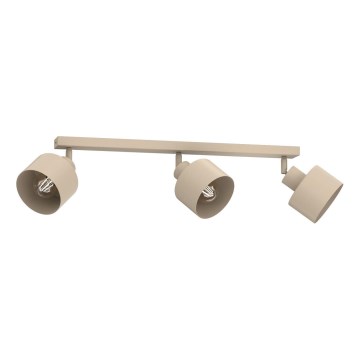 Lámpara de focos PARKLA 3xE27/15W/230V beige