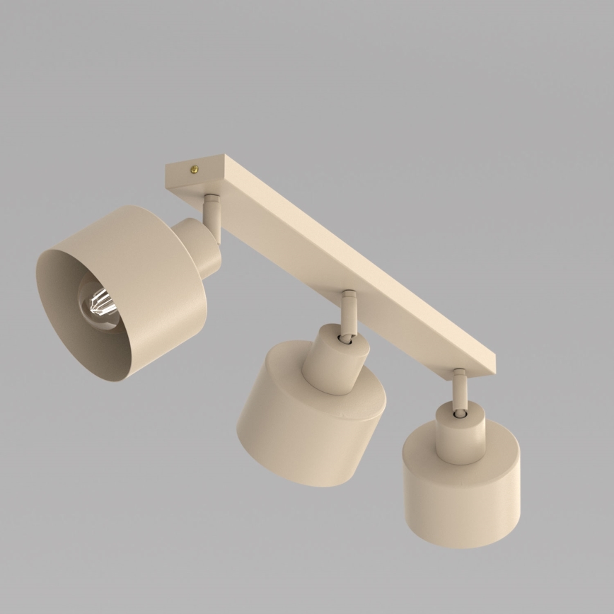 Lámpara de focos PARKLA 3xE27/15W/230V beige