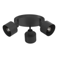 Lámpara de focos PARKLA 3xE27/15W/230V negra