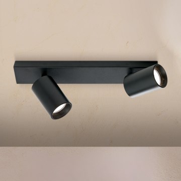 Lámpara de focos SEAN 2xGU10/13W/230V negra