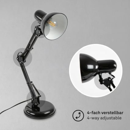 Lámpara de mesa 1xE14/25W/230V negra