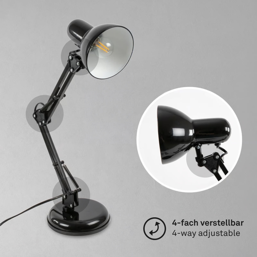 Lámpara de mesa 1xE14/25W/230V negra
