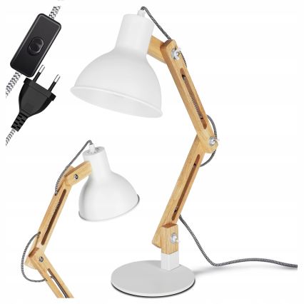 Lámpara de mesa 1xE27/40W/230V blanca