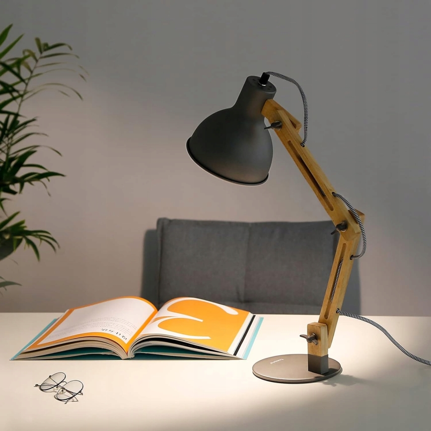 Lámpara de mesa 1xE27/40W/230V gris