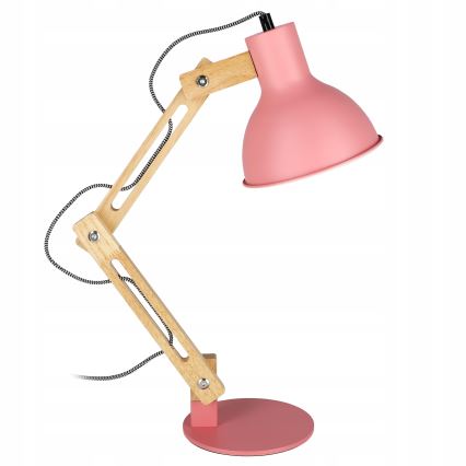 Lámpara de mesa 1xE27/40W/230V rosa