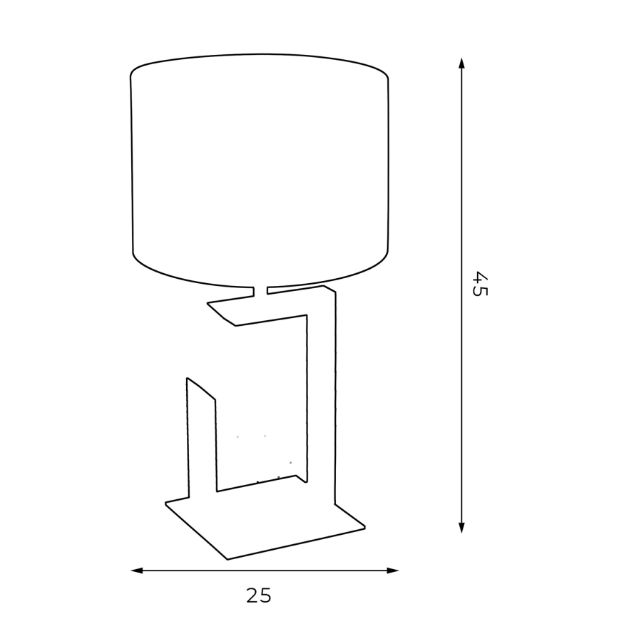 Lámpara de mesa 1xE27/60W/230V 45 cm verde/dorado
