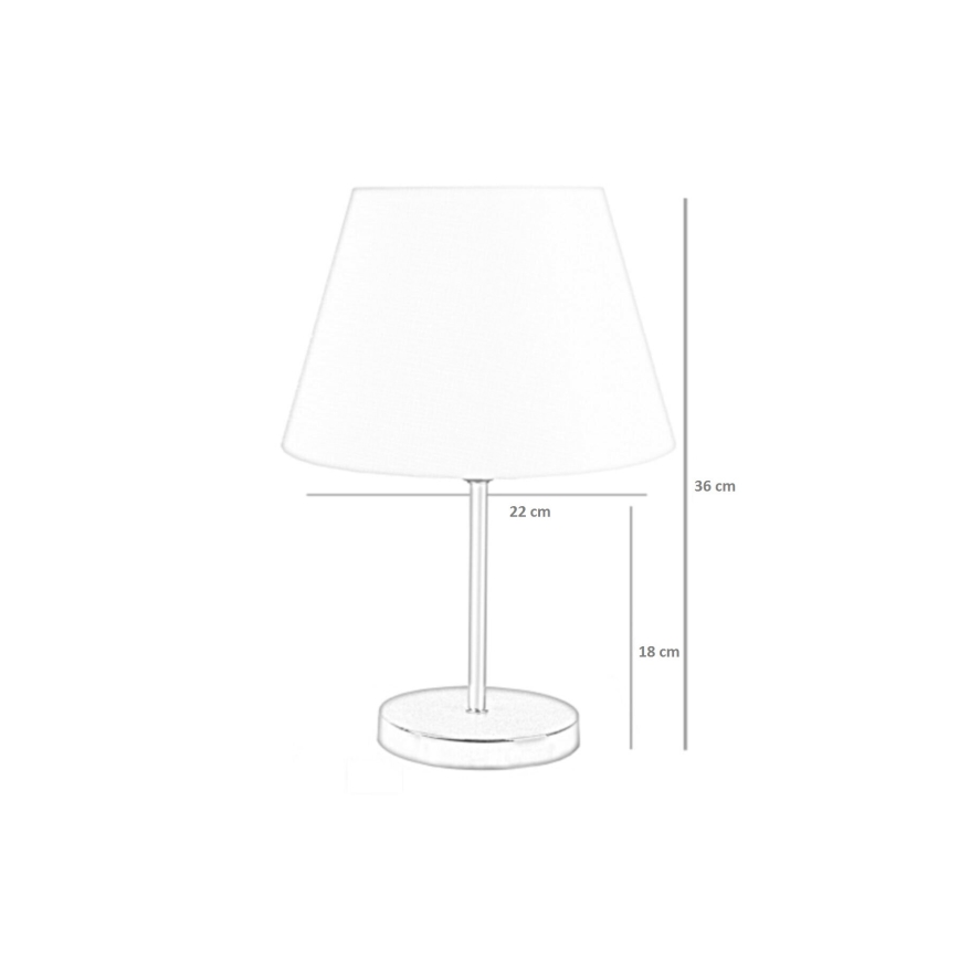 Lámpara de mesa 1xE27/60W/230V beige/cromo brillante