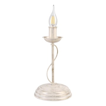 Lámpara de mesa ANTON 1xE14/60W/230V, acabado en pátina blanca