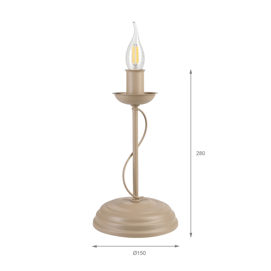 Lámpara de mesa ANTON 1xE14/60W/230V beige
