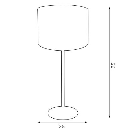Lámpara de mesa ARDEN 1xE27/60W/230V Ø 25 cm blanca/dorada