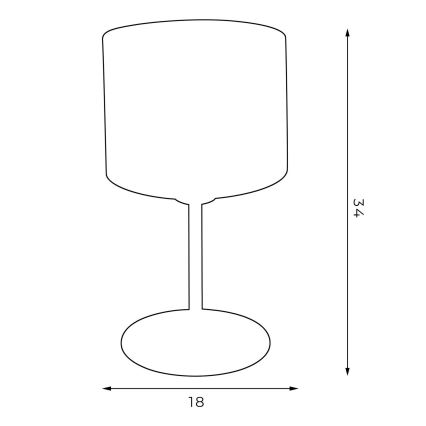 Lámpara de mesa ARDEN 1xE27/60W/230V diámetro 18 cm blanca
