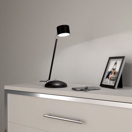 Lámpara de mesa ARENA 1xGX53/11W/230V negro/cromo brillante