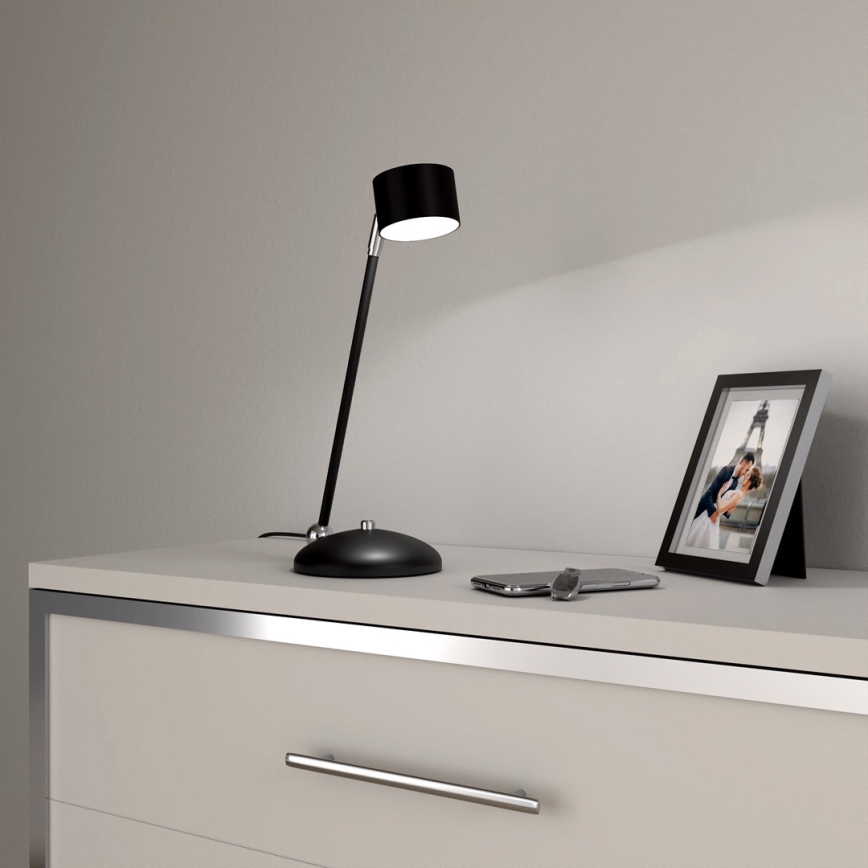 Lámpara de mesa ARENA 1xGX53/11W/230V negro/cromo brillante