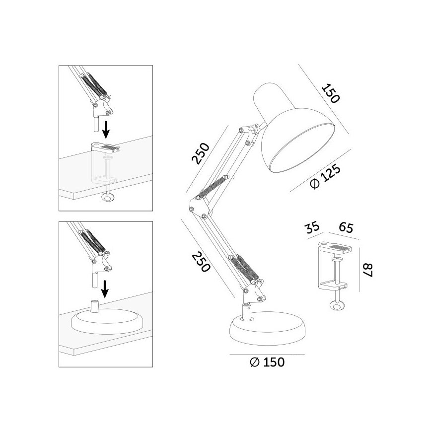 Lámpara de mesa AURIQ 1xE27/60W/230V rosa
