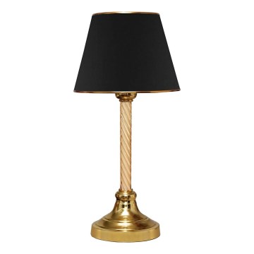 Lámpara de mesa AYD 1xE27/40W/230V negra/dorada
